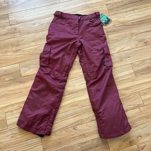 Women's Burgundy Cargo Pants